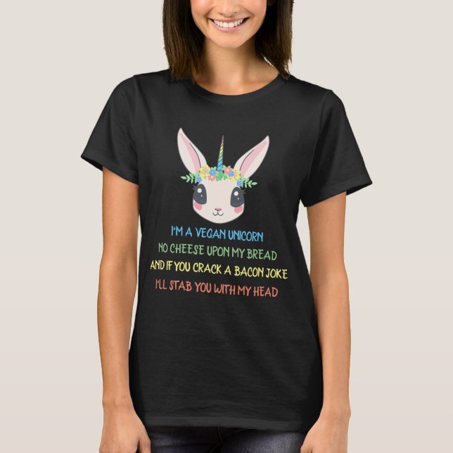Veganes Einhorn | PFLANZE | Aktivist T-Shirt (Vorderseite)