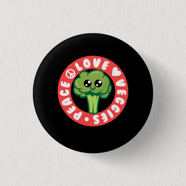 Veganes Gemüse Broccoli Button (Vorderseite)