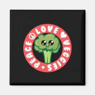 Veganes Gemüse Broccoli Magnet