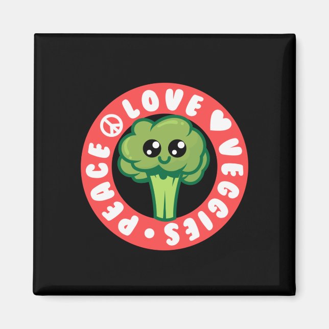 Veganes Gemüse Broccoli Magnet (Vorne)