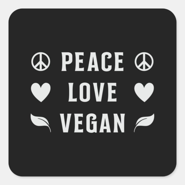 Veganes Gemüse Vegetarische Lebensmittel Veganismu Quadratischer Aufkleber (Vorderseite)