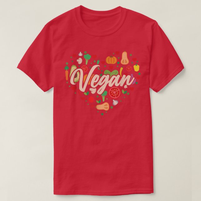 Veganes Gemüseherz T-Shirt (Design vorne)