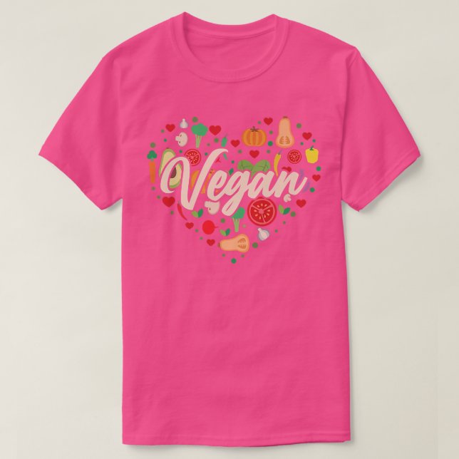 Veganes Gemüseherz T-Shirt (Design vorne)