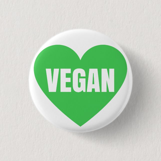 VEGANES HERZ BUTTON (Vorderseite)