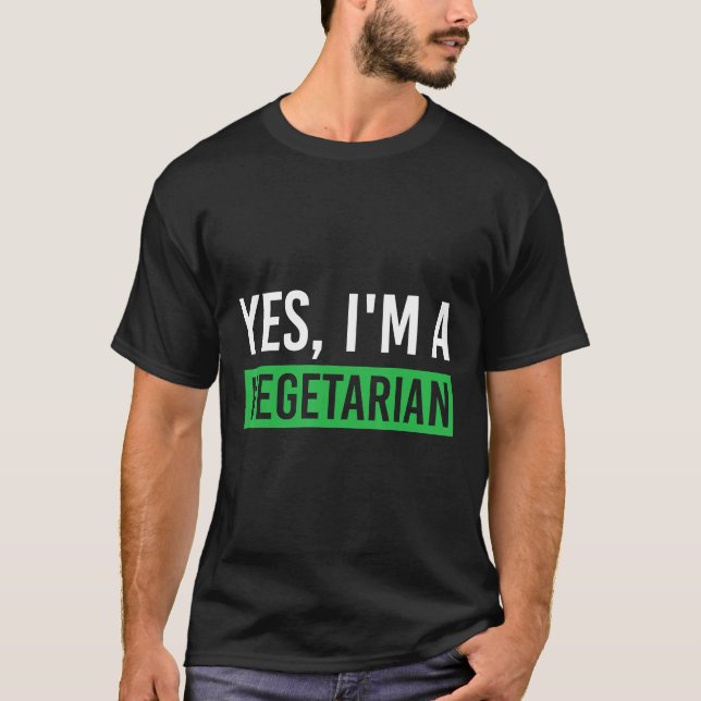 Veganes Leben Ja im vegetarischen Shirt (Vorderseite)