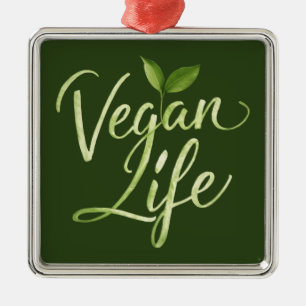 Veganes Leben Ornament Aus Metall