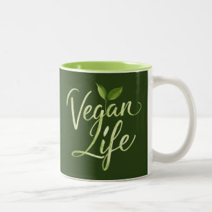 Veganes Leben Zweifarbige Tasse