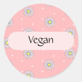 Veganes Lebensmitteletikett für Buffets und Picnic Runder Aufkleber