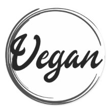 Veganes Logo Klassischer Rundaufkleber