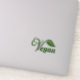 Veganes Logo-Leaf Aufkleber