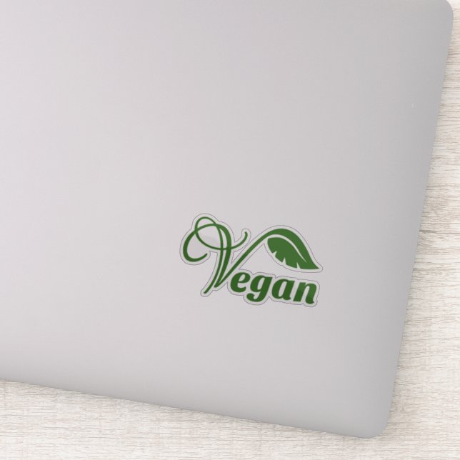 Veganes Logo-Leaf Aufkleber (Detail)