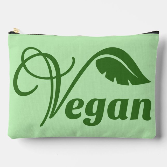 Veganes Logo-Leaf Zubehörtasche (Vorderseite)