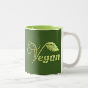Veganes Logo-Leaf Zweifarbige Tasse
