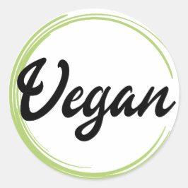 Veganes Logo Runder Aufkleber