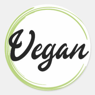 Veganes Logo Runder Aufkleber