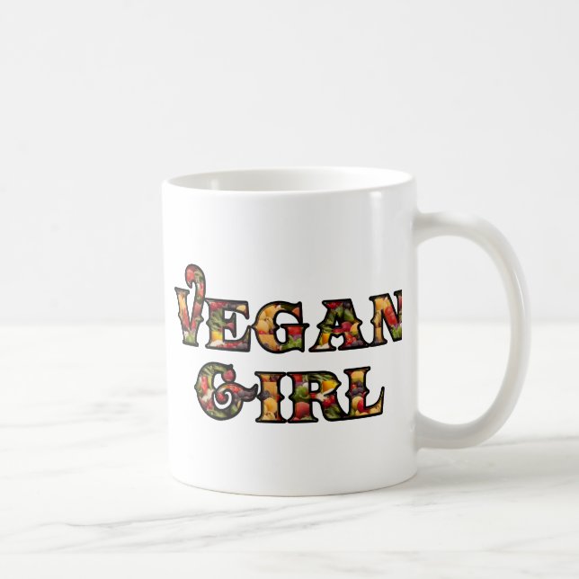 Veganes Mädchen Tasse (Rechts)
