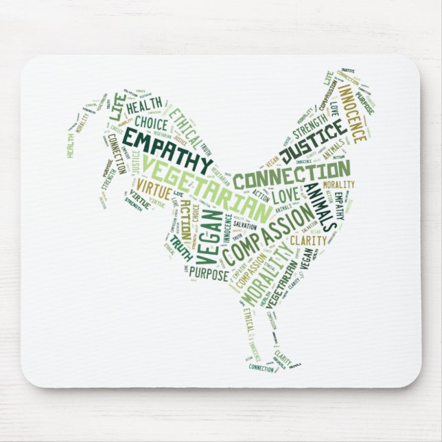 Veganes Mosaik Mousepad (Vorne)