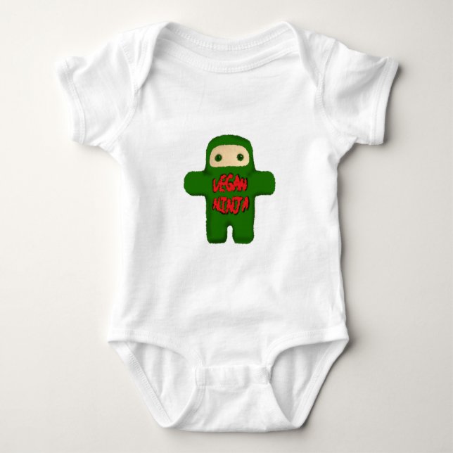 Veganes Ninja Baby Strampler (Vorderseite)
