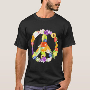 Veganes Obst und Gemüse - Zeichen des Friedens T-Shirt