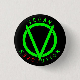 Veganes Revolutions-Knopf-Button Button