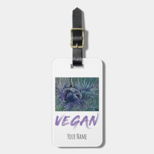 Veganes Rotes Cabbage Vintages Geschenk Gepäckanhänger