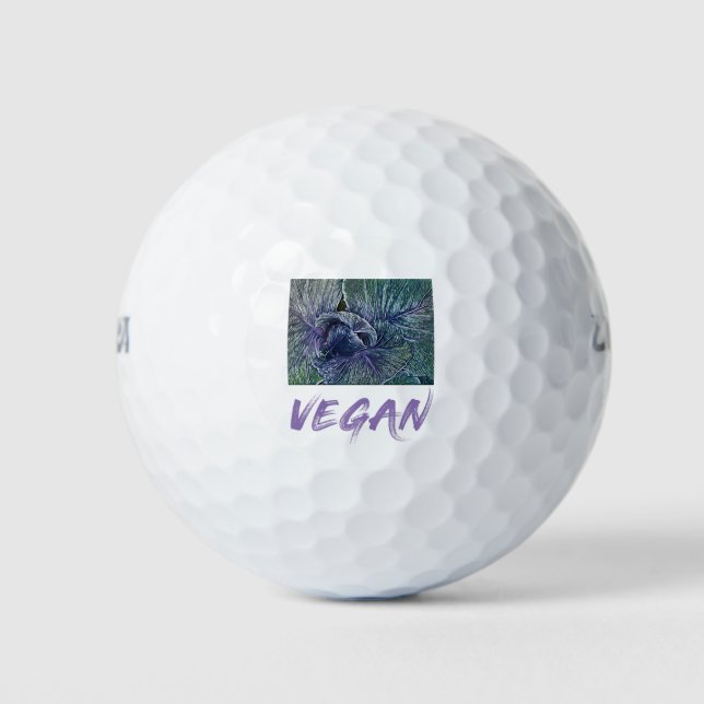 Veganes Rotes Cabbage Vintages Geschenk Golfball (Vorderseite)