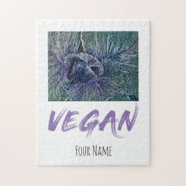 Veganes Rotes Cabbage Vintages Geschenk Puzzle