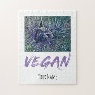 Veganes Rotes Cabbage Vintages Geschenk Puzzle