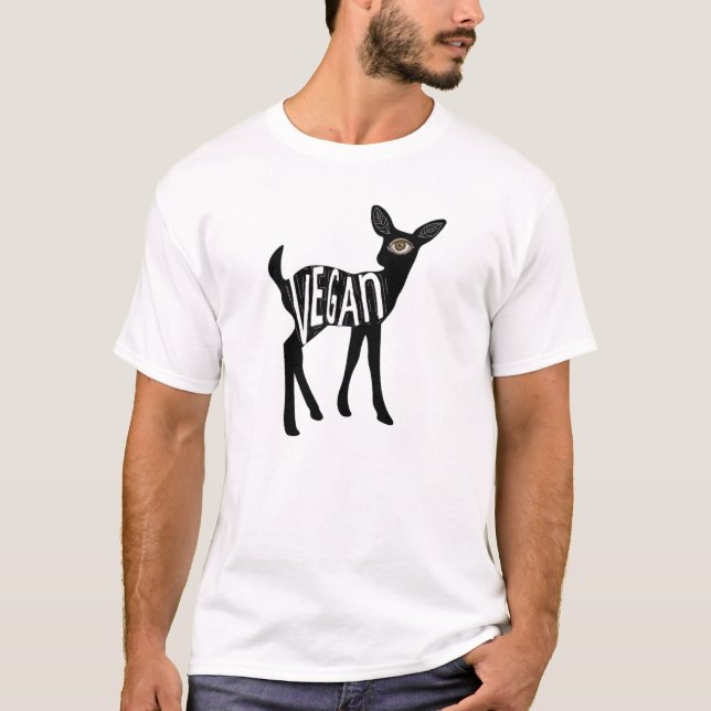 Veganes Rotwildt-stück T-Shirt (Vorderseite)