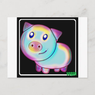 Veganes Schwein Postkarte