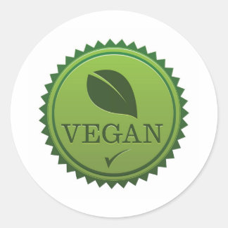 Veganes Siegel Runder Aufkleber