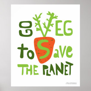 Veganes Slogan Hand Writed Doodle Poster