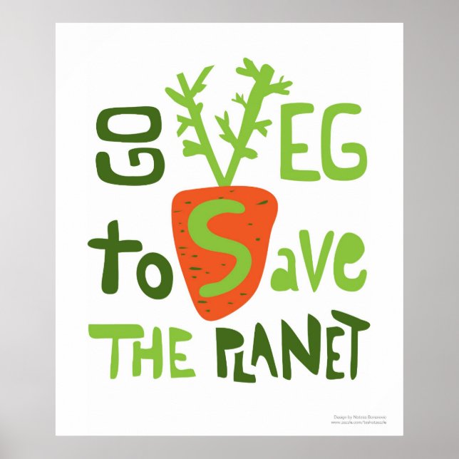 Veganes Slogan Hand Writed Doodle Poster (Vorne)