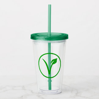 Veganes Symbol Vegetarischer Veganismus Tierrechte Acryltrinkbecher