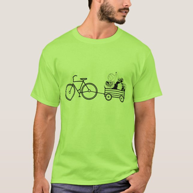 Veganes T-Shirt des Fahrradfrucht-Wagens (Vorderseite)