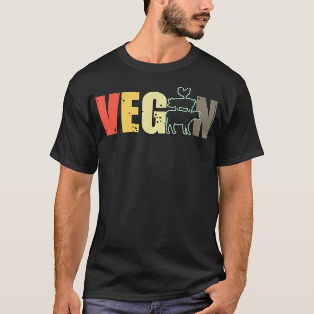 Veganes Tier Lover Vegetarischer Feinschmecker für T-Shirt (Vorderseite)