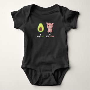 Veganes tierisches Lover Eat Avocado Schweine Lieb Baby Strampler