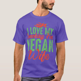 Veganes vegetarisches Ehemann I Liebe mein rauchen T-Shirt