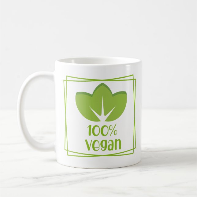 Veganes Vegetarisches Gemüse Veganismus Funny Gift Kaffeetasse (Links)