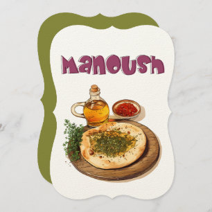 Veganes Zaatar Thyme Manakeesh م ن ق و ش ة ز ع ت ر Einladung