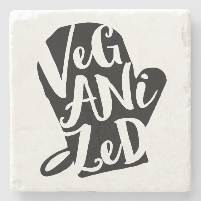 Veganisierte Vegan Steinuntersetzer (Vorderseite)
