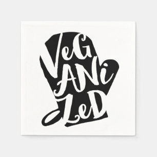 Veganisierte Vegane Hintergrundfarbe Serviette