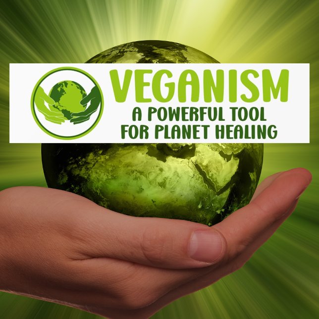 Veganismus, gut für dich, besser für alle, Aktivis Autoaufkleber (Von Creator hochgeladen)