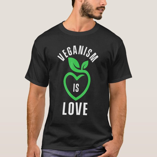 Veganismus ist Liebe Gemüse Lebensmittel Bio Gesun T-Shirt (Vorderseite)