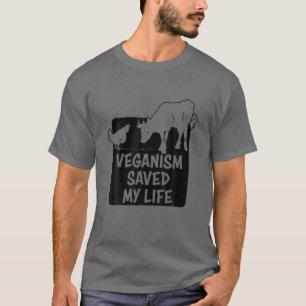 Veganismus Rettete Mein Leben lustiges Veganes Kle T-Shirt