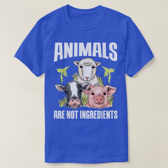 Veganismus-Tiere sind keine Inhaltsstoffe für Flei T-Shirt (Design vorne)