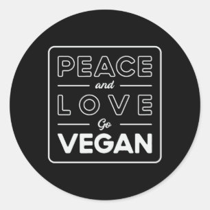 Veganismus Vegan Vegetarisches Gemüse Geschenk Ide Runder Aufkleber