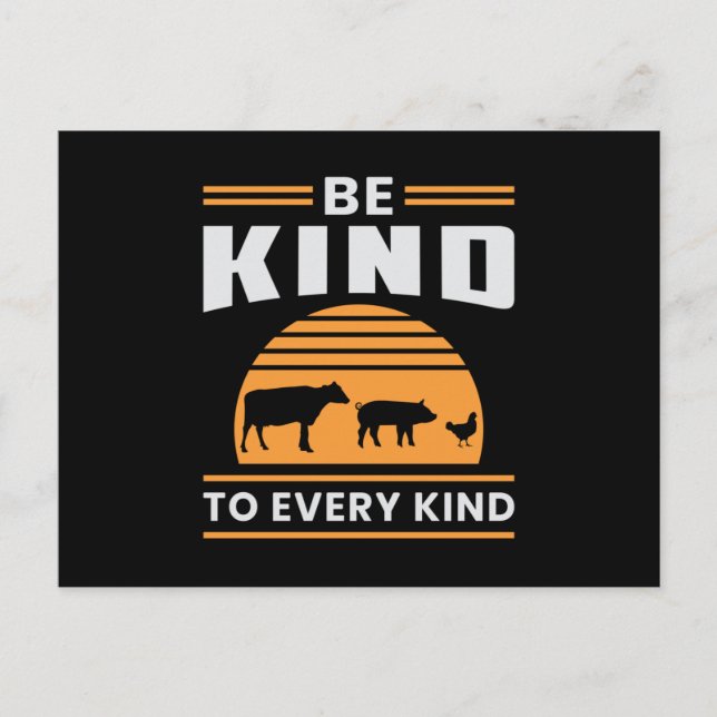 Veganismus Vegan Veggie Tierrechte Funny Gift Postkarte (Vorderseite)