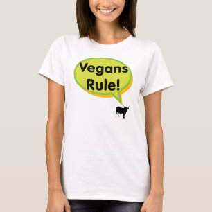 Vegans-Regel! Grüner Entwurf T-Shirt