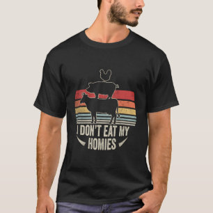 Vegans Retro Vegetarier Ich esse meine Homies nich T-Shirt